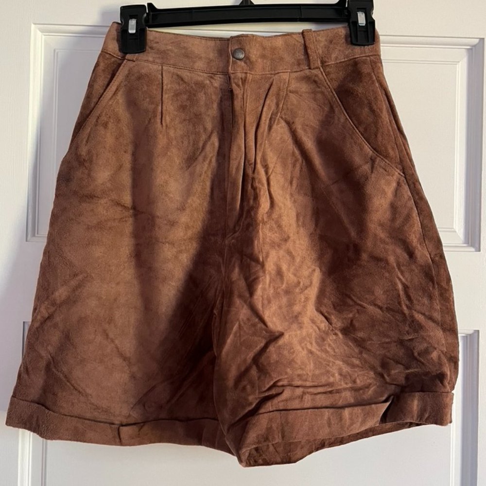 Vintage 1980's Suede Bermuda Shorts - 5